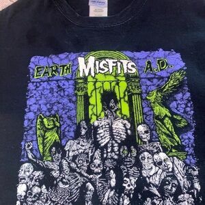 Gildan Black T-Shirt with Misfits A.D. Graphic